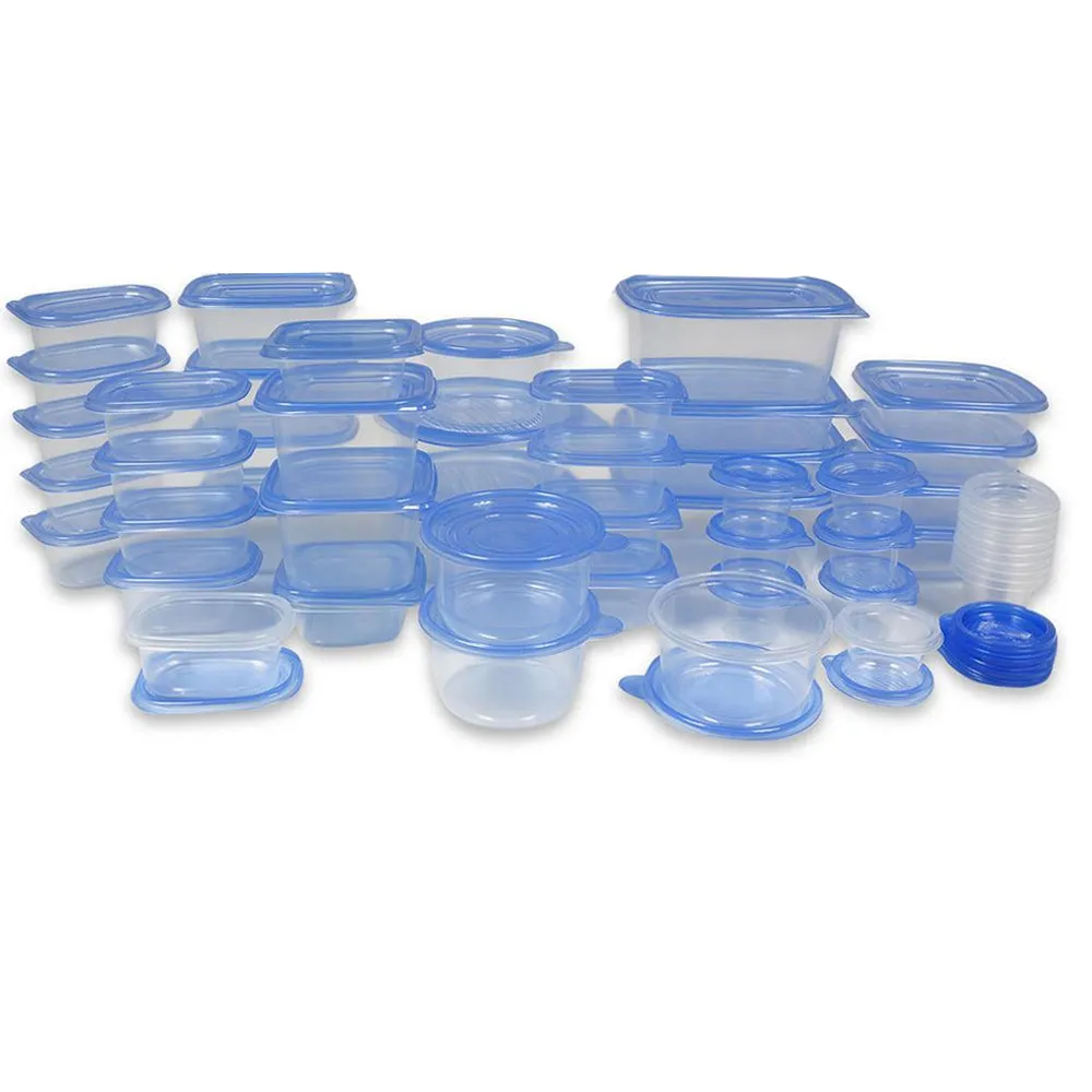 104 Pc Food Storage Container Set Lids BPA Free Meal Prep Kitchen Plastic Dish