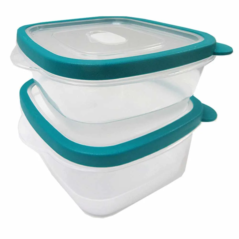 2 PC Meal Prep Food Container with Lid Storage BPA-Free Plastic Reusable Lunch