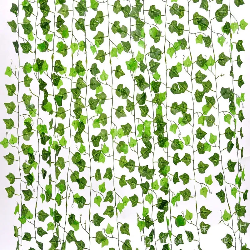 240cm Leaf Vine Artificial Hanging Plants Liana Silk Fake Ivy Leaves for Wall Green Garland Decoration Home Decor Party Vines