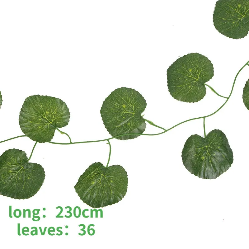 240cm Leaf Vine Artificial Hanging Plants Liana Silk Fake Ivy Leaves for Wall Green Garland Decoration Home Decor Party Vines