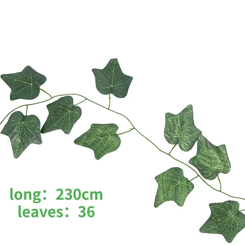 240cm Leaf Vine Artificial Hanging Plants Liana Silk Fake Ivy Leaves for Wall Green Garland Decoration Home Decor Party Vines