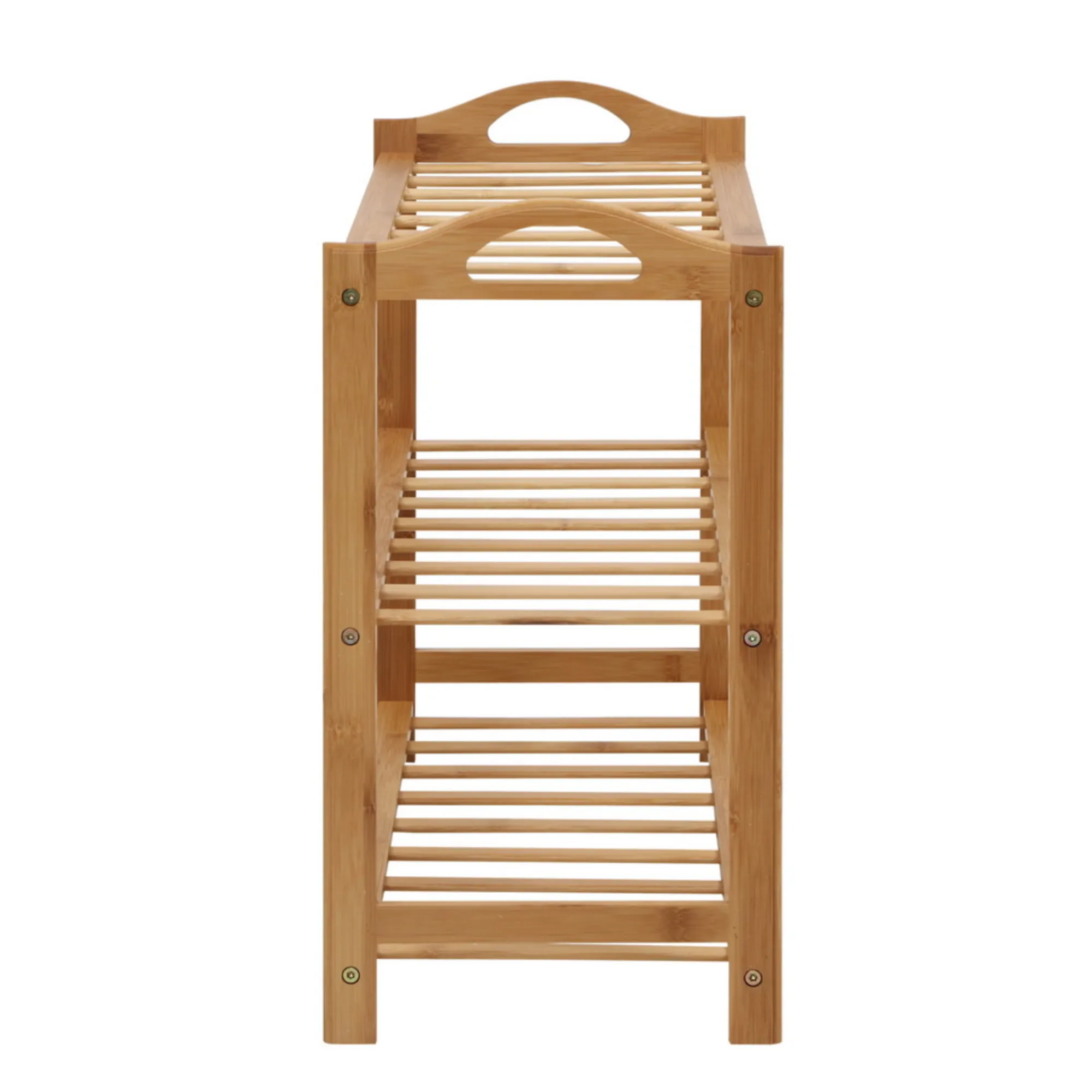 3-Tier Free Standing Bamboo Wood Shoe Rack Sn-019