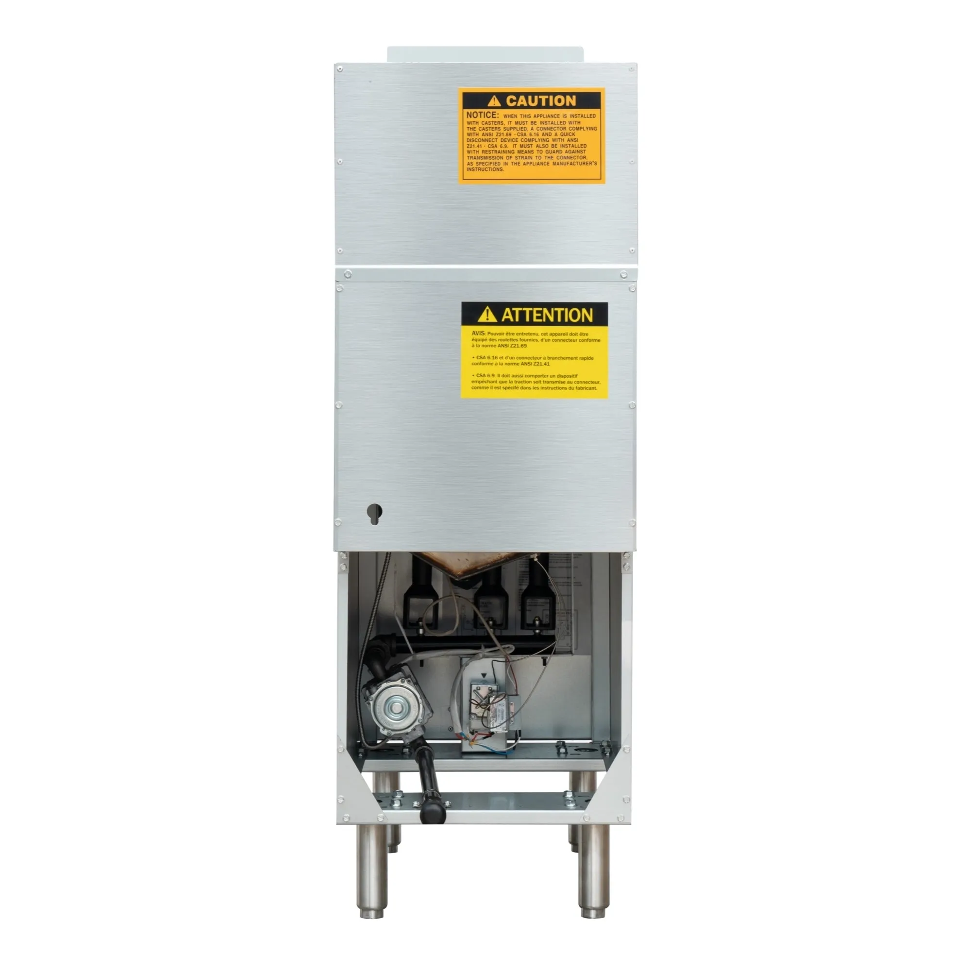 40 lb. Floor Standing Natural Gas Commercial Fryer with 90,000 BTU in Stainless-Steel, ETL Listed (KM-FDF40-NG)