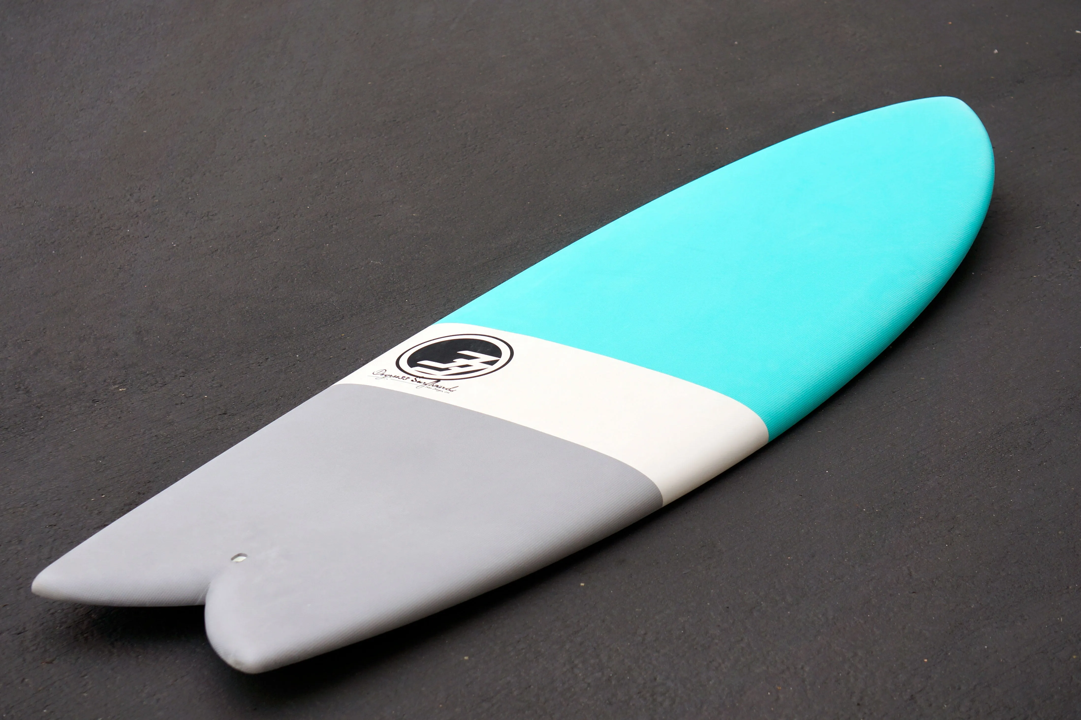 6' Retro Fish Surfboard Aqua Dip (Hybrid Epoxy Softtop)