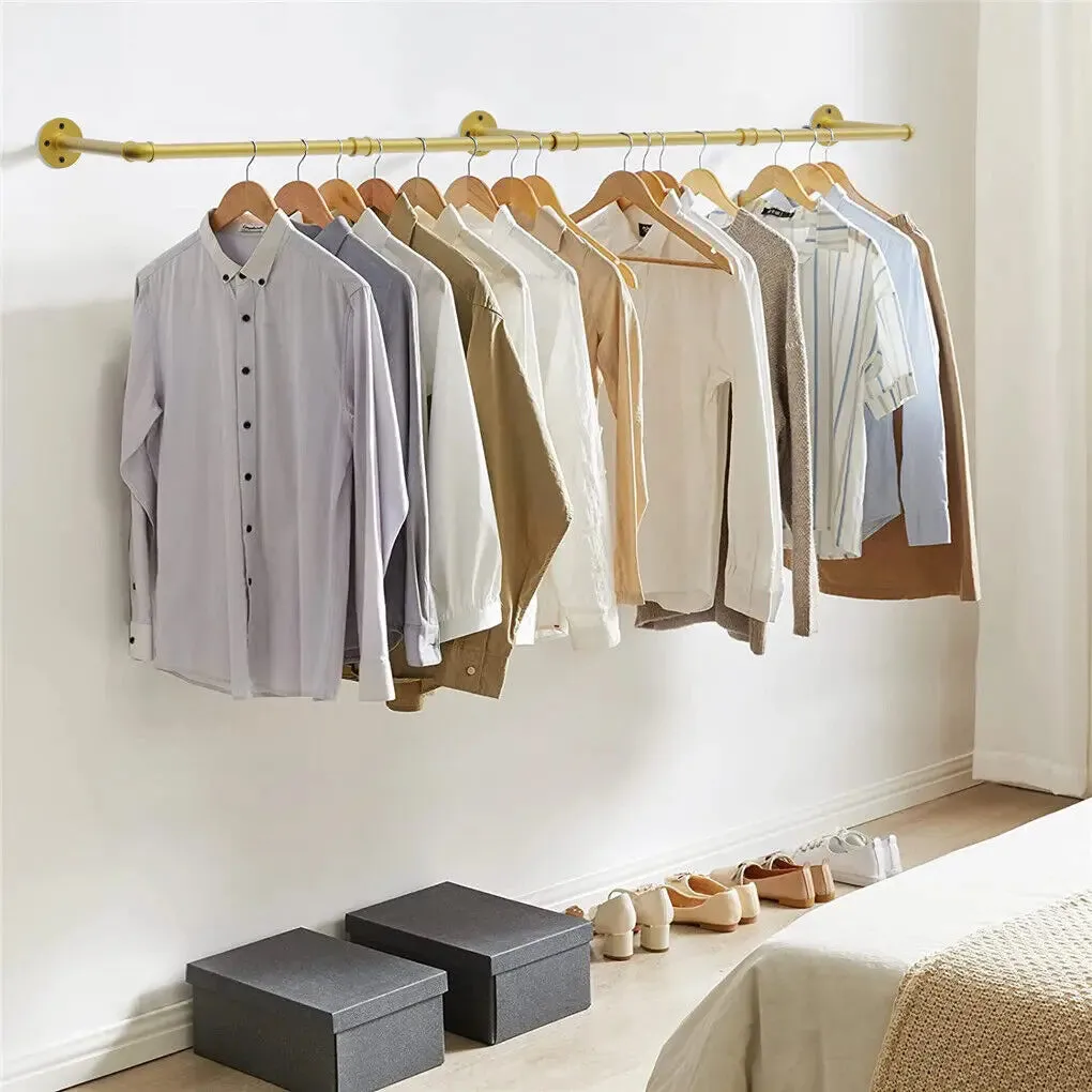70.8 Wall Mounted Industrial Clothing Rack