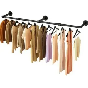 70.8 Wall Mounted Industrial Clothing Rack