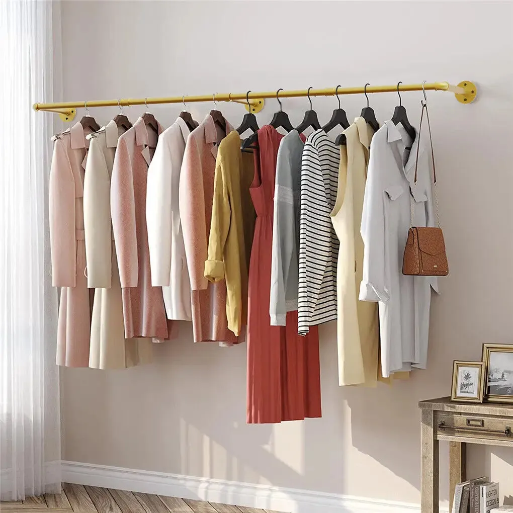 70.8 Wall Mounted Industrial Clothing Rack