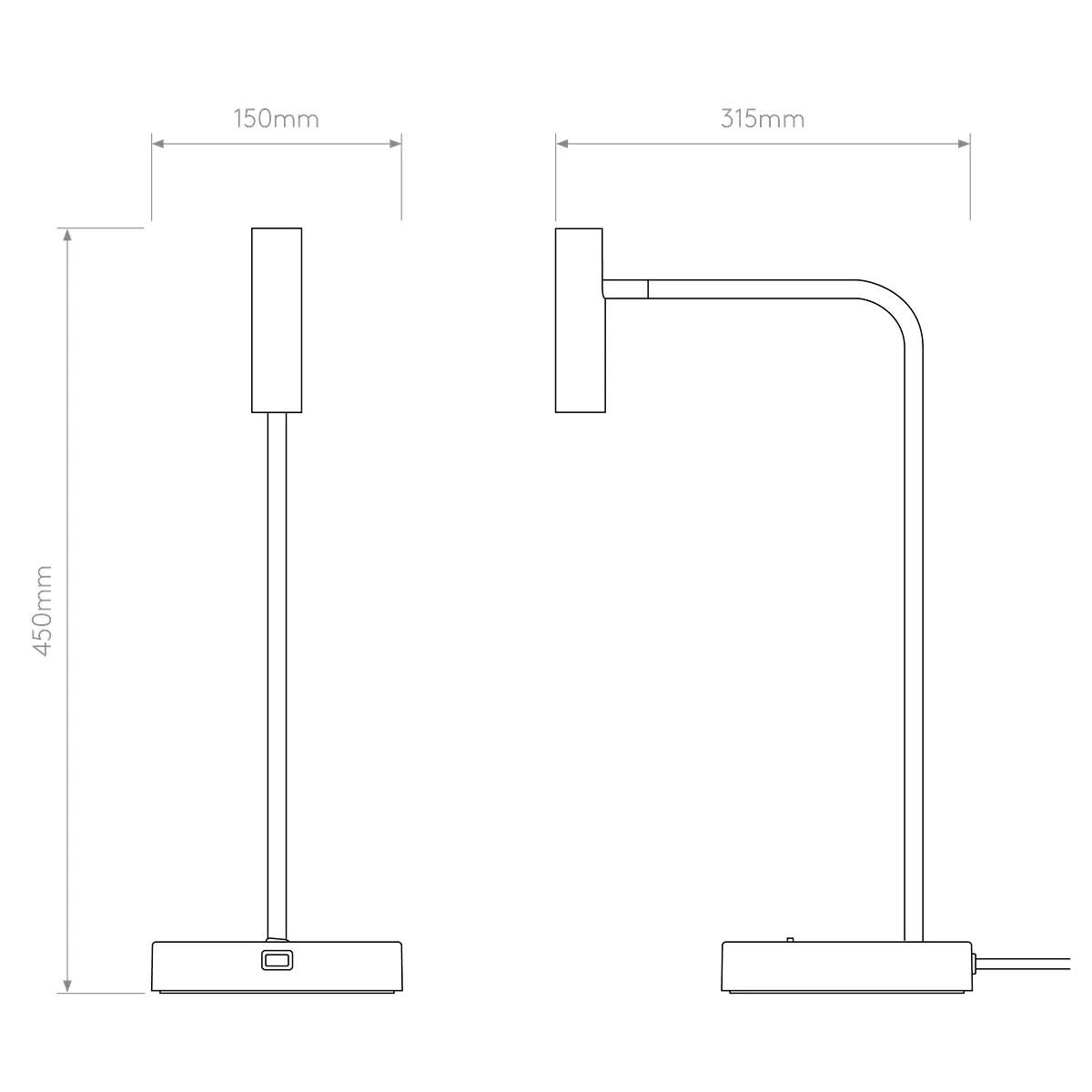 Astro Enna Desk Lamp USB Matt Gold