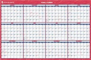 At-A-Glance Reversible/Erasable Vertical/Horizontal Yearly Wall Calendar 32 X 48