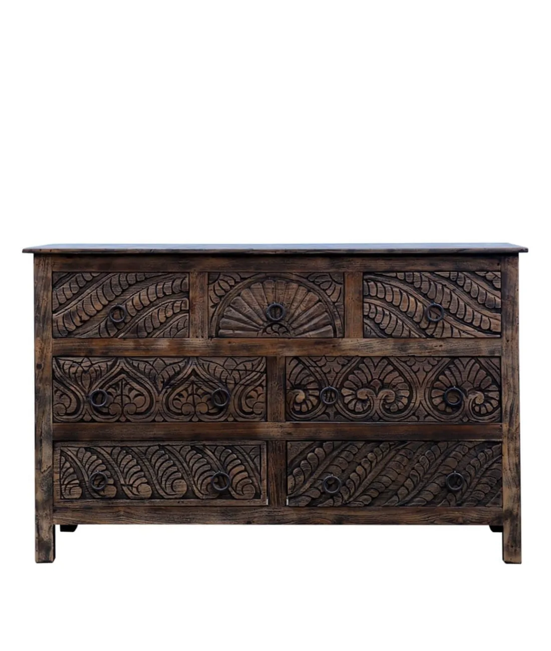 Augusta Hand Carved Chest Of Seven Drawers