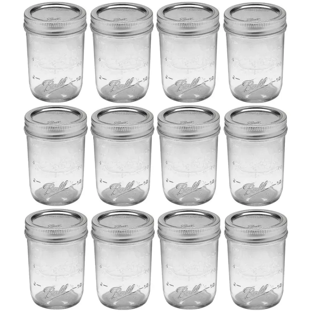 Ball Mason Jar Half Pint 240ml 8oz Regular - Set of 12