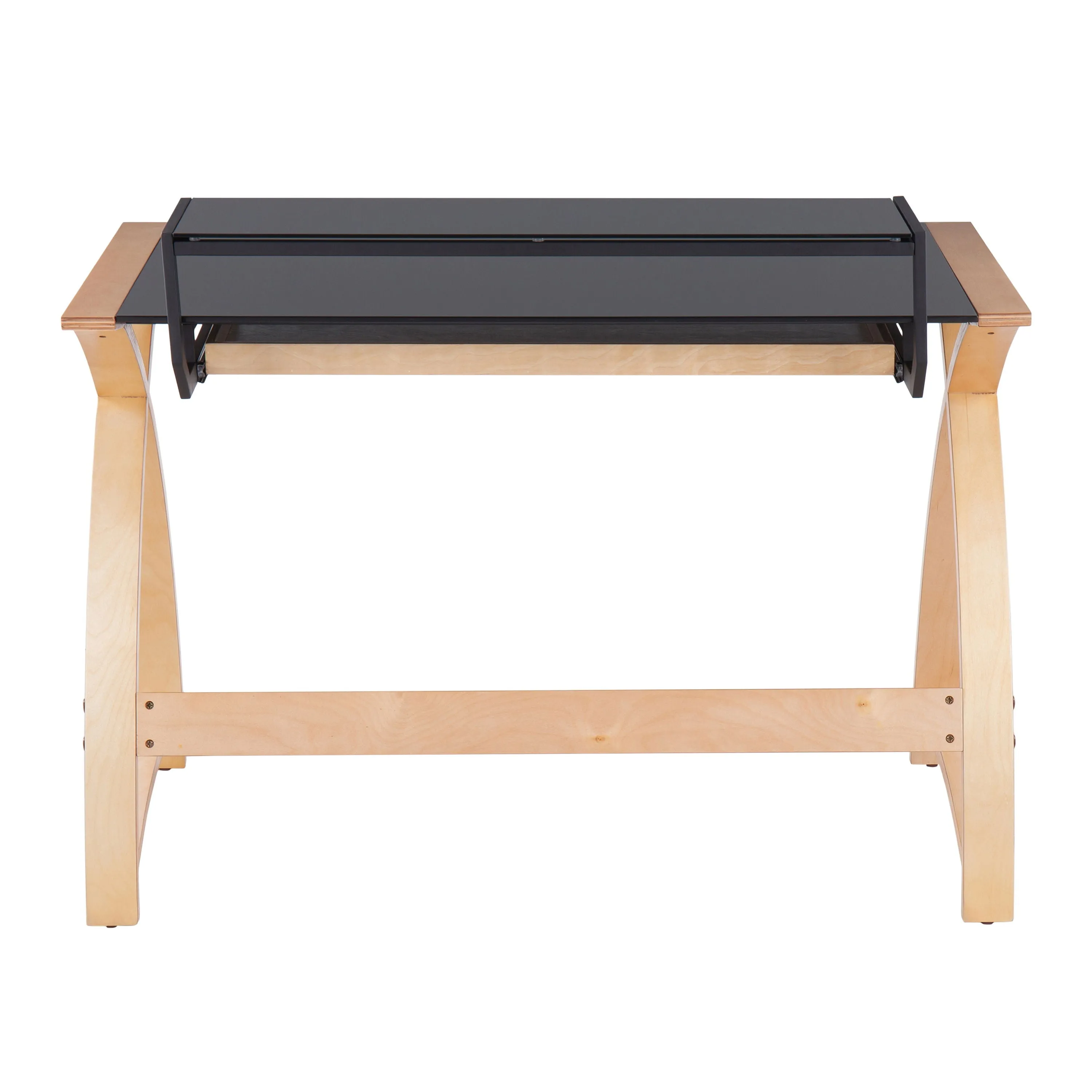 Bentley - Mid-Century Modern Office Desk - Natural / Black by Couch.com