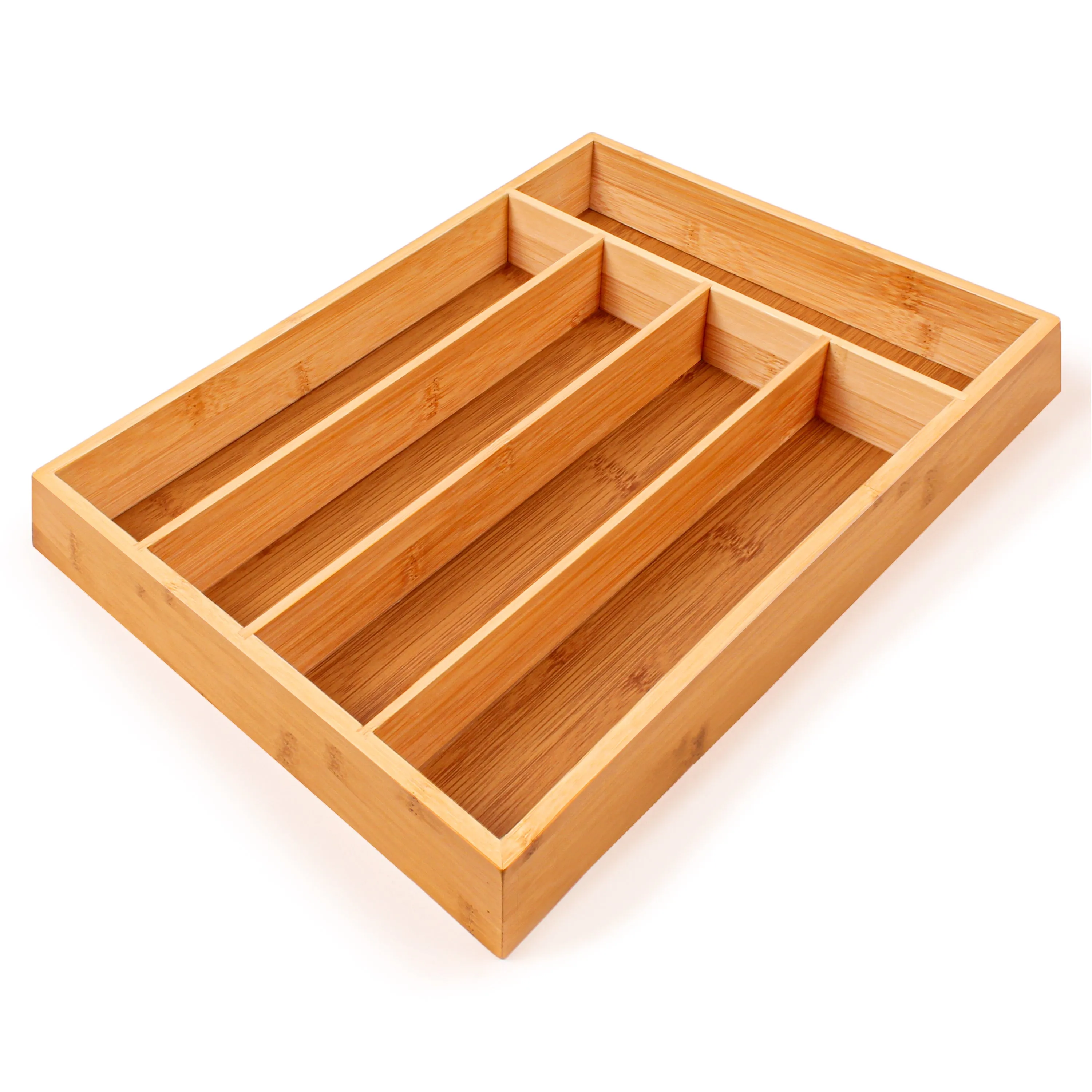 BergHOFF Bamboo 5-Slot Flatware Organizers, Set of Two
