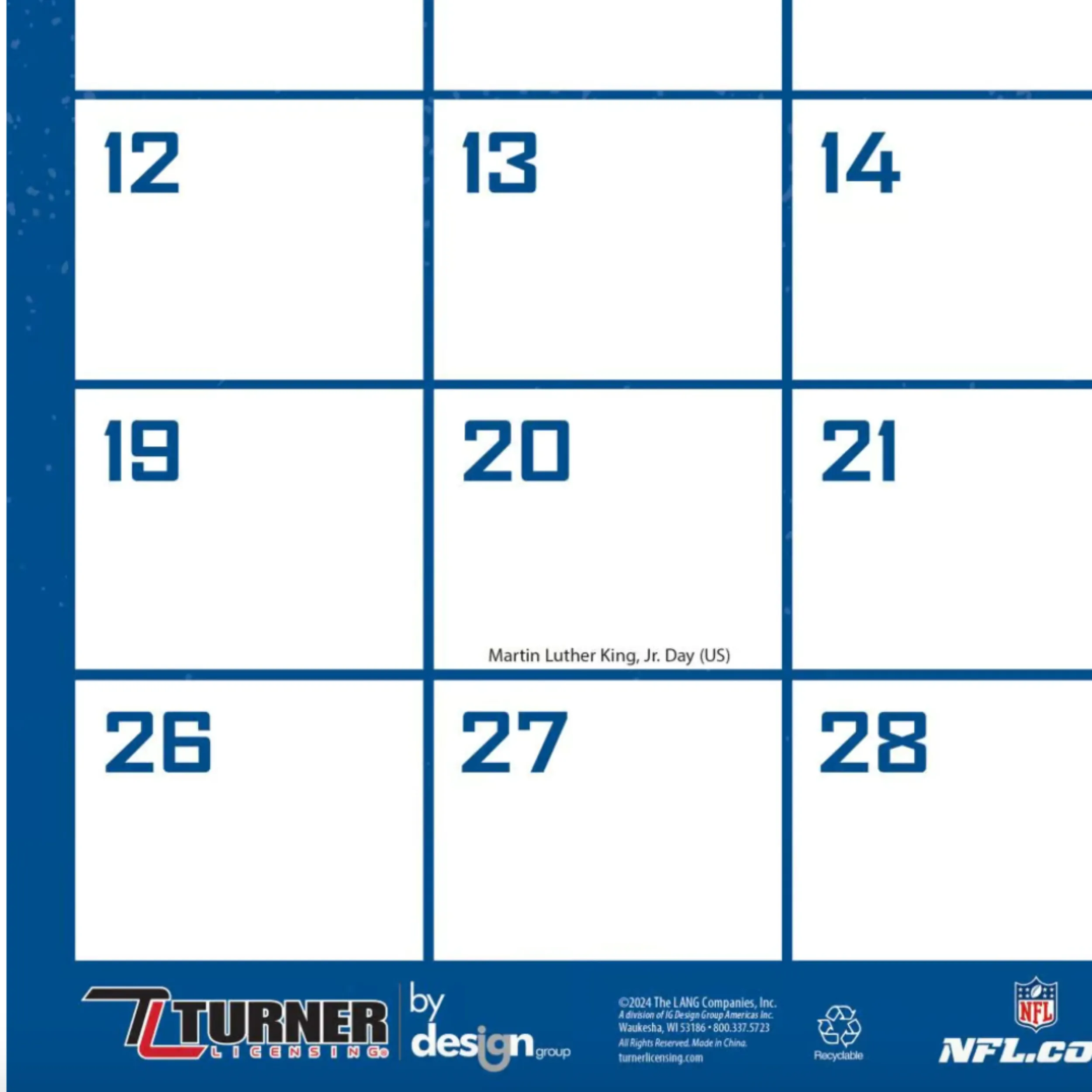 Buffalo Bills Desk Pad 2025 Calendar