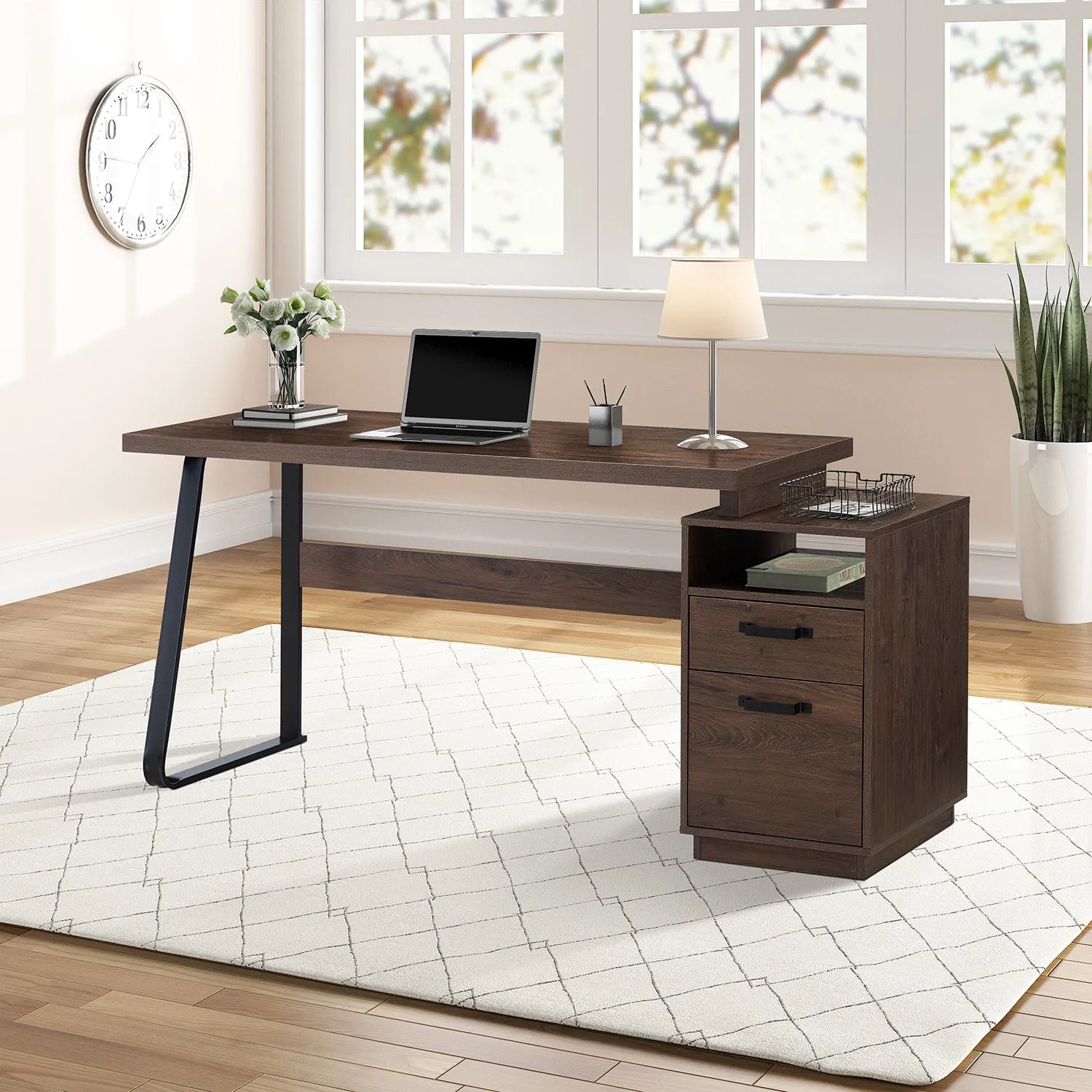 Computer Desk with Drawers 65 inches