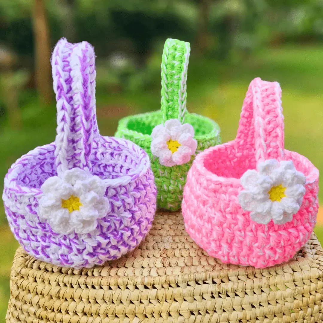 Easy Crochet Easter Baskets