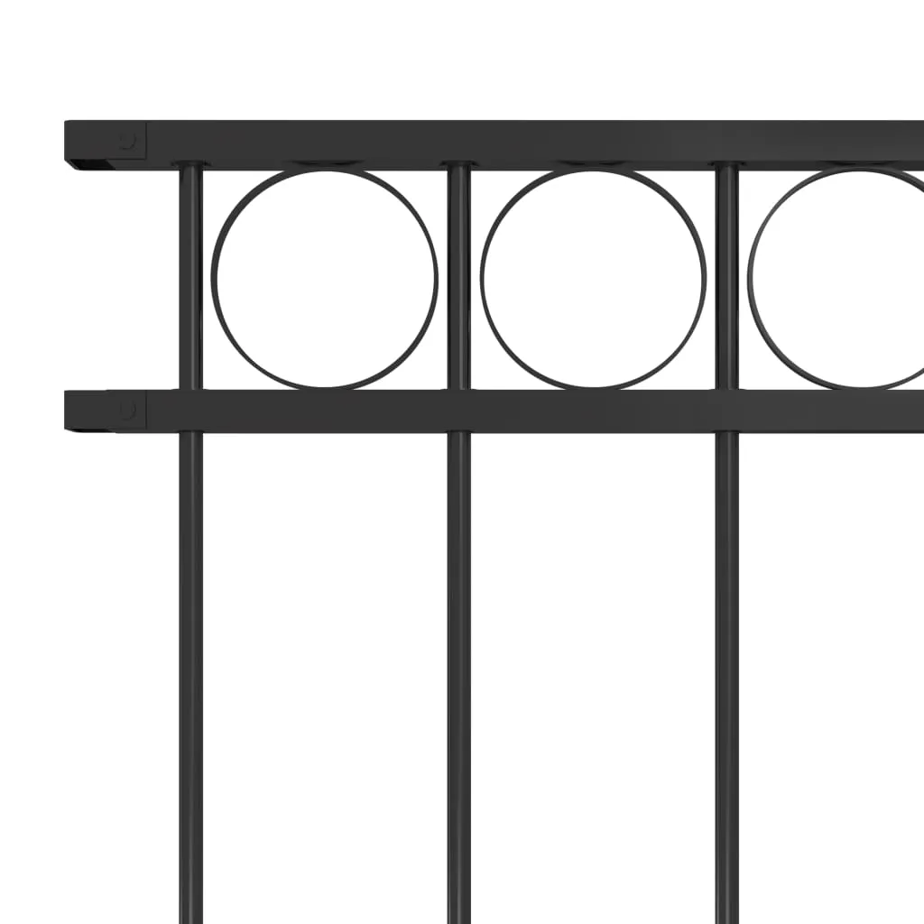 Fence Panel Steel 1.7x1.5 m Black