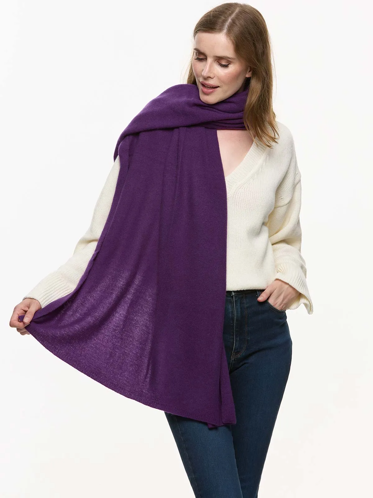 FlexKnit Purple Cashmere Wrap