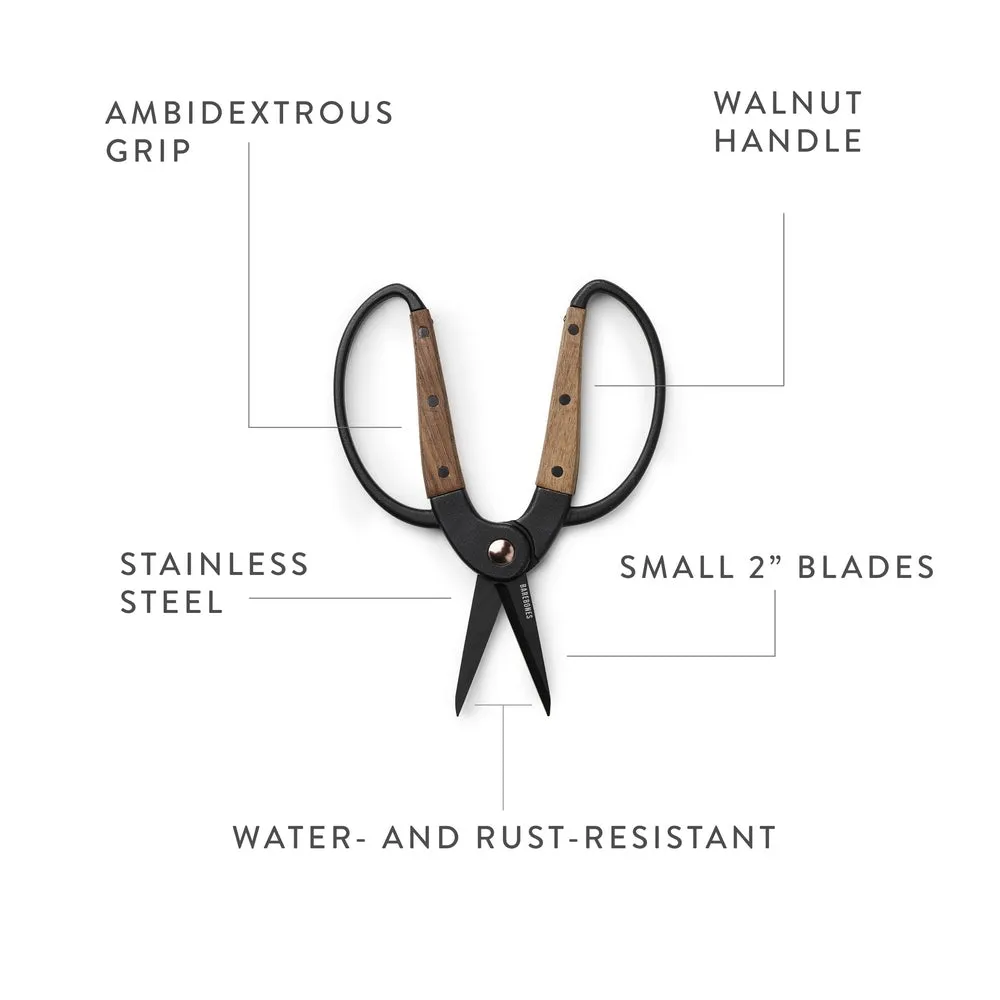 Garden Scissors With Walnut Handle