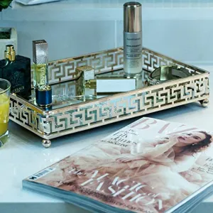 Glamor Gold Vanity Mirror Tray