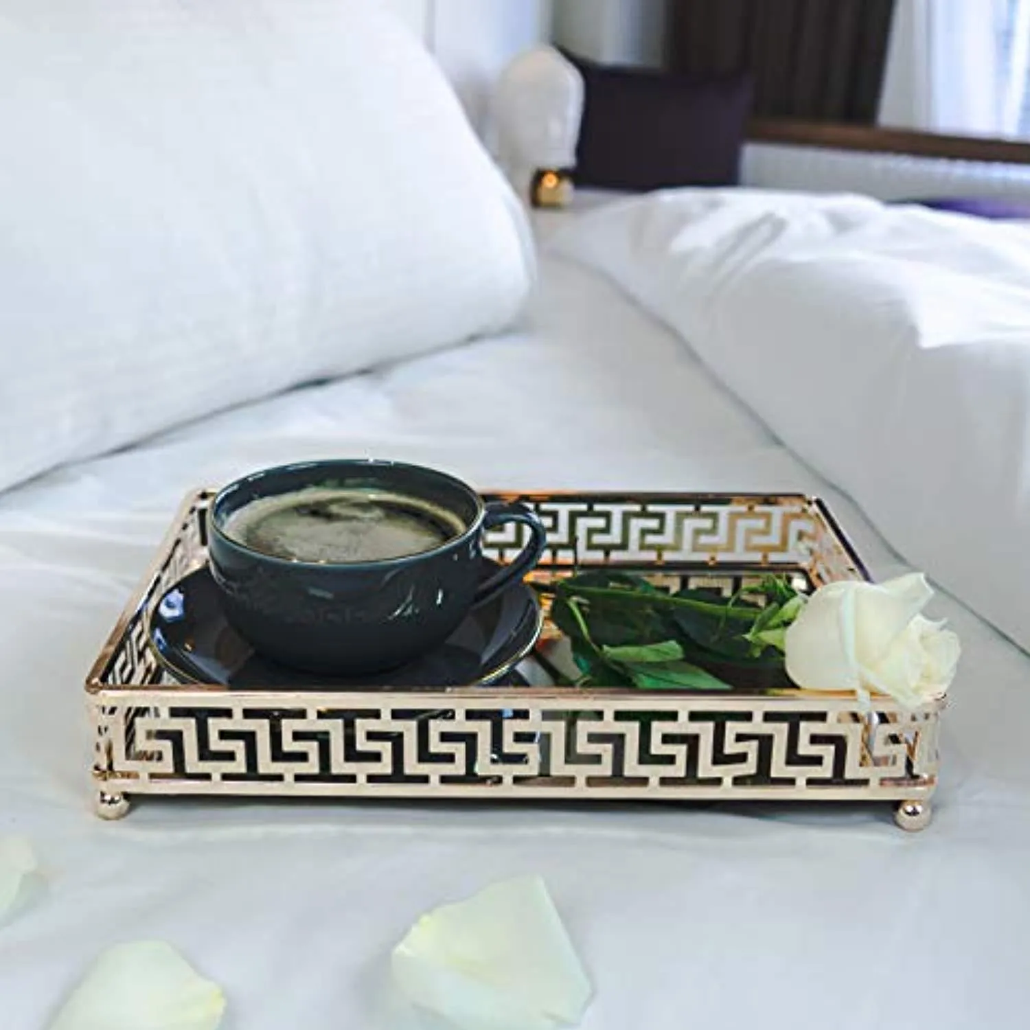 Glamor Gold Vanity Mirror Tray