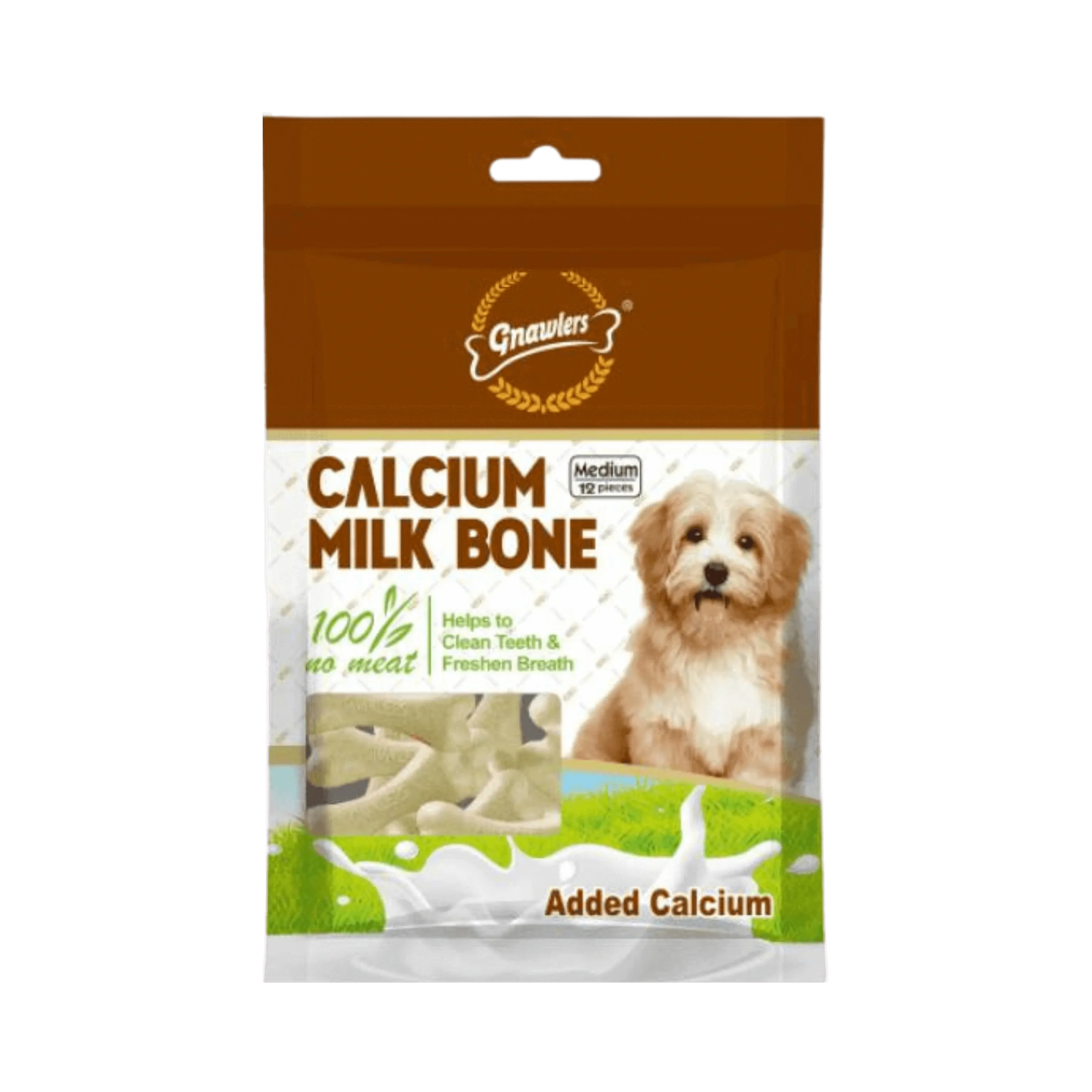GNAWLERS MEDIUM CALCIUM MILK BONE (L)