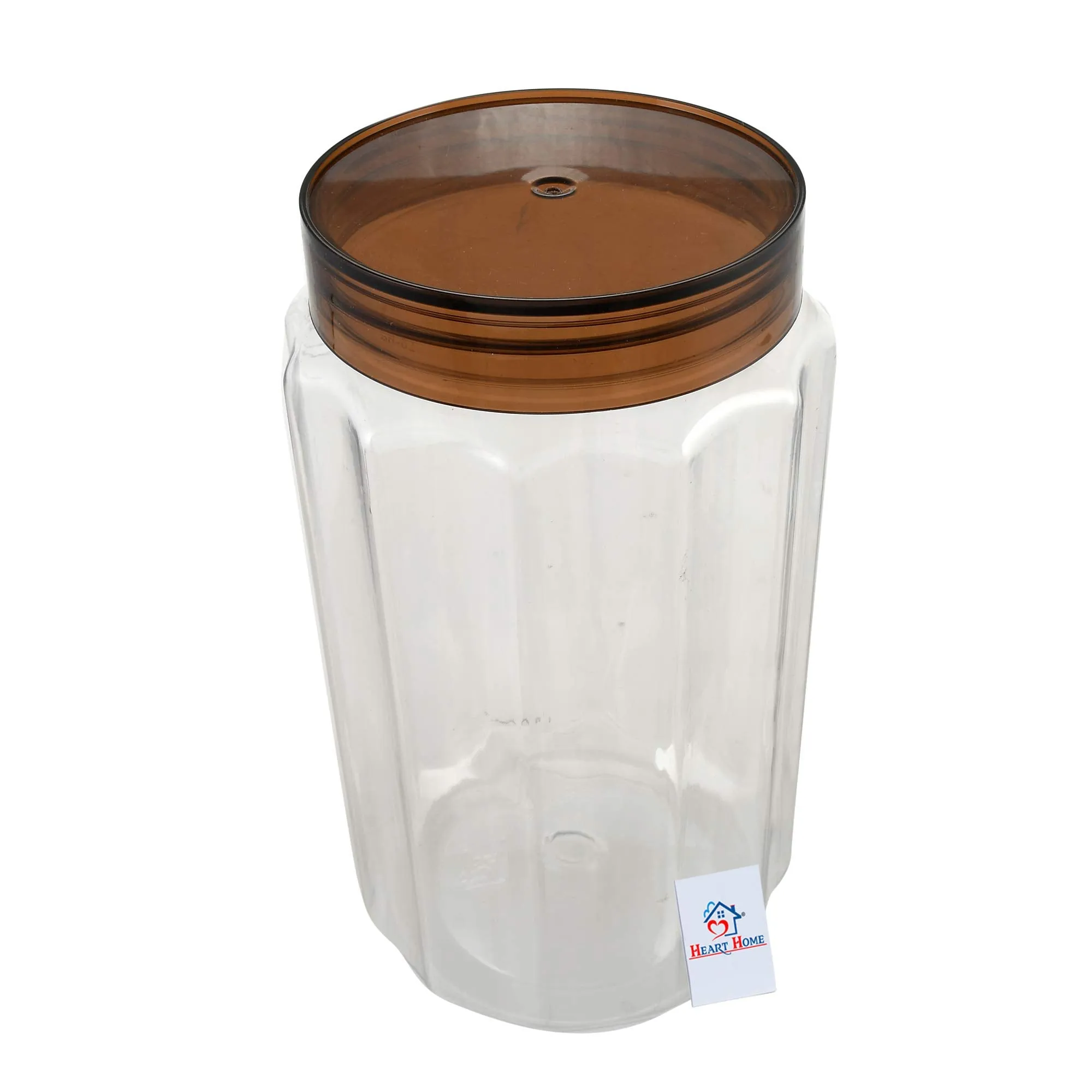 Heart Home Opal Airtight Food Storage Containers Kitchen Containers for Storage Set Plastic Storage Box for Kitchen Storage (Set of 3, 500 ml, Brown)-HEART10967