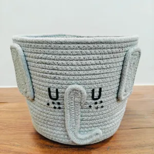 Jute Cotton Storage Basket - Elephants Haven