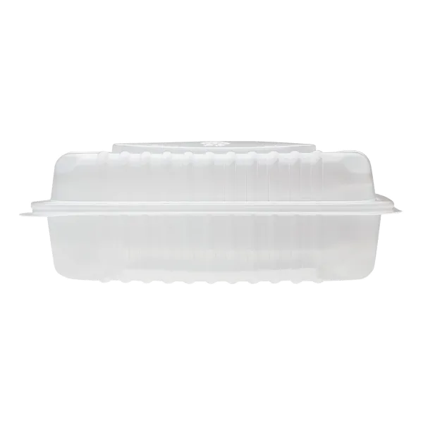 Karat 9"x 9" PP Plastic Hinged Containers, Clear - 200 pcs