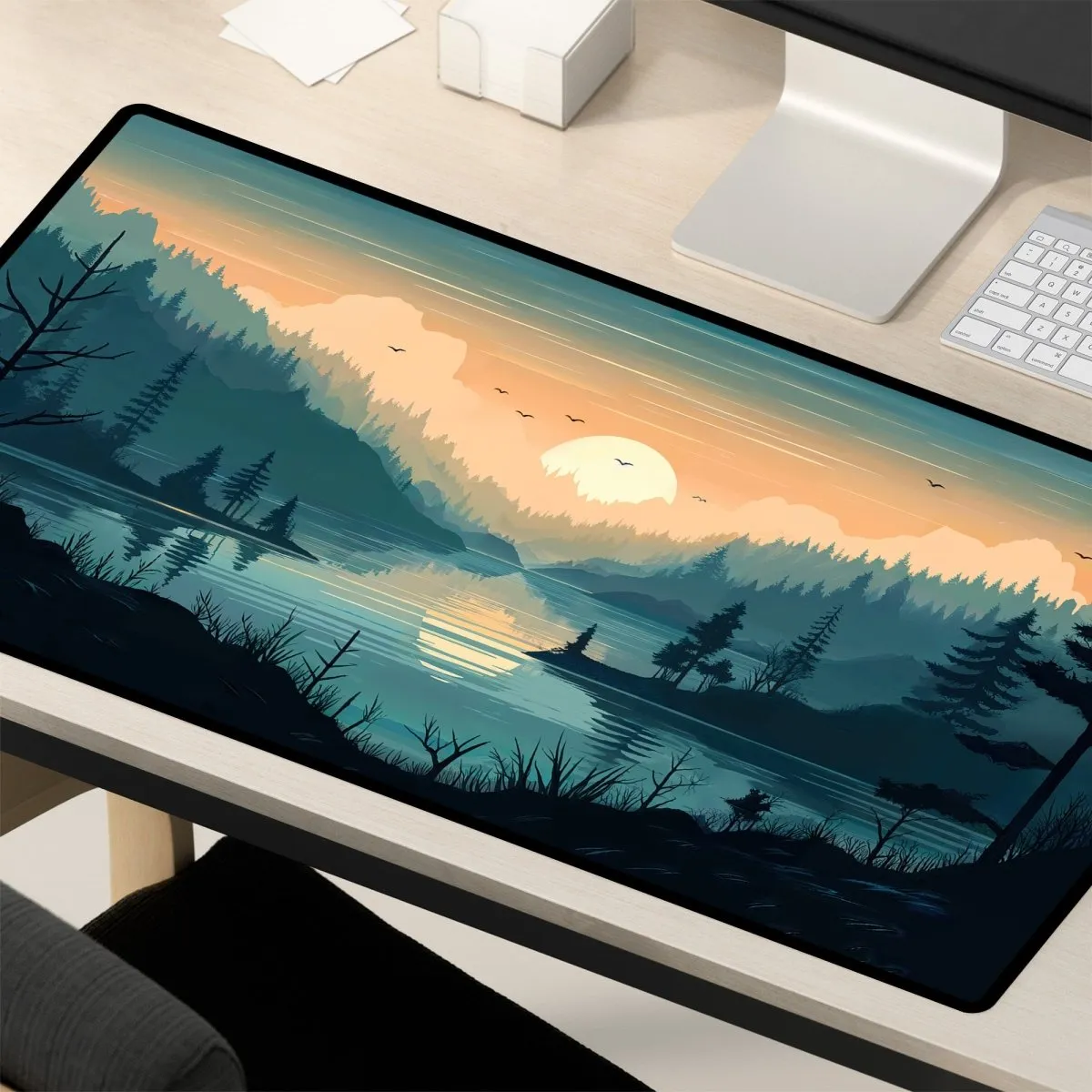 Mountain Desk Mat – Large Nature-Inspired Mouse Pad for Gaming & Office