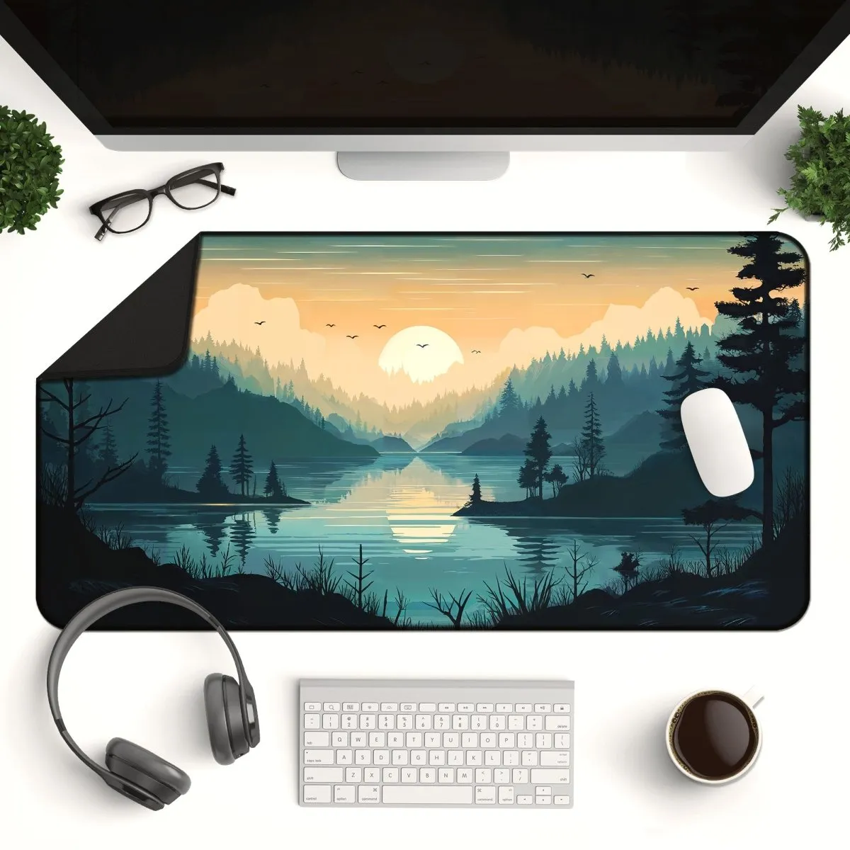Mountain Desk Mat – Large Nature-Inspired Mouse Pad for Gaming & Office