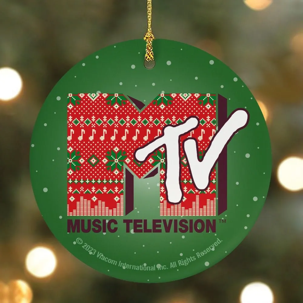 MTV Gear Holiday Logo Double-Sided Ornament