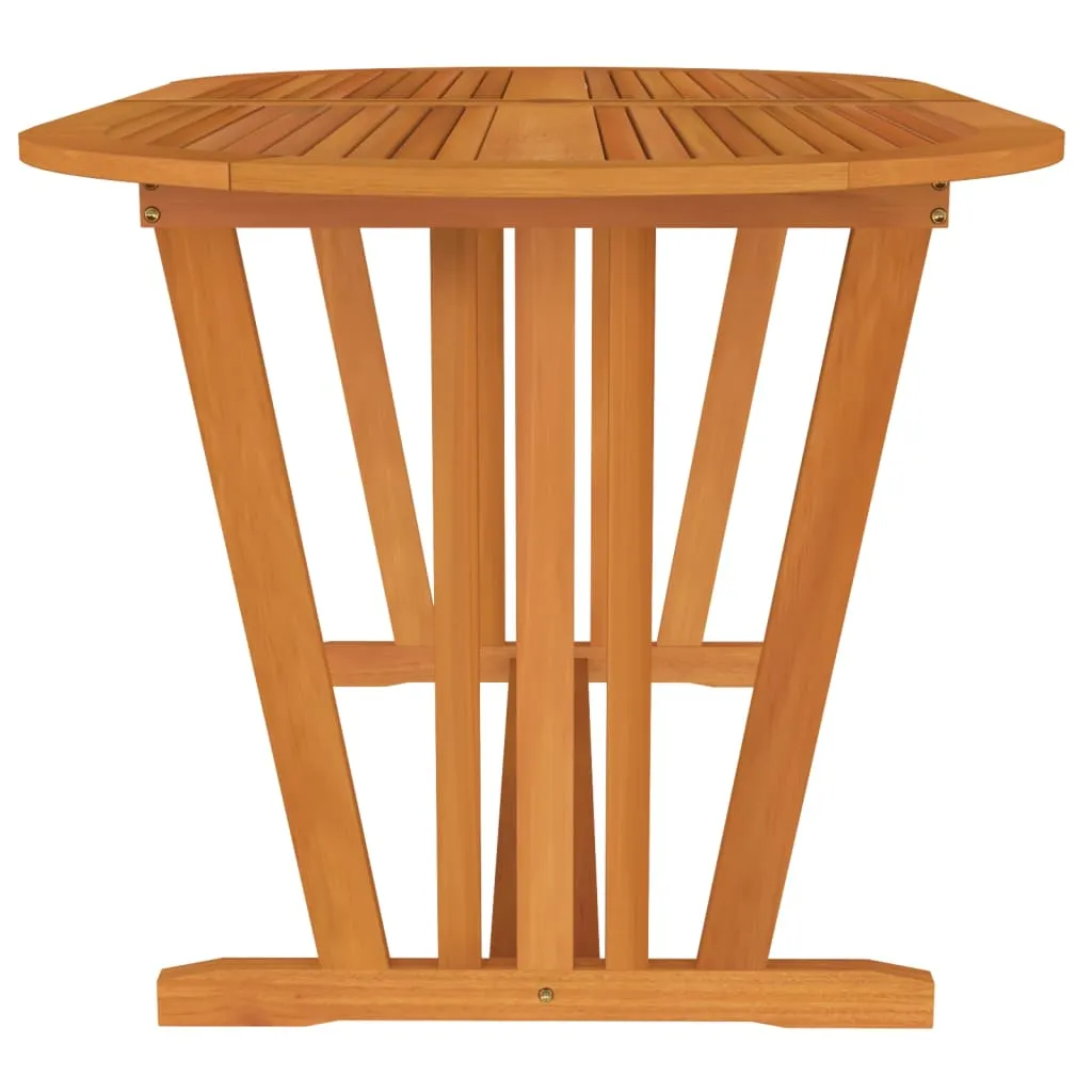 Patio Table 63"x33.5"x29.5" Solid Wood Eucalyptus