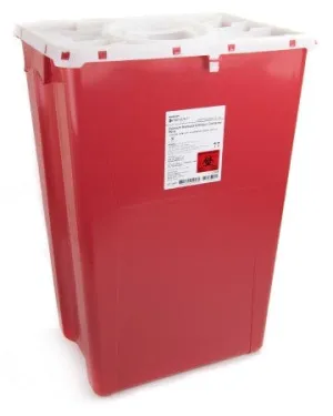 Prevent McKesson Sharps Container Prevent 24.68H X 17.3W X 13L Inch 18 Gallon Red 1 Count