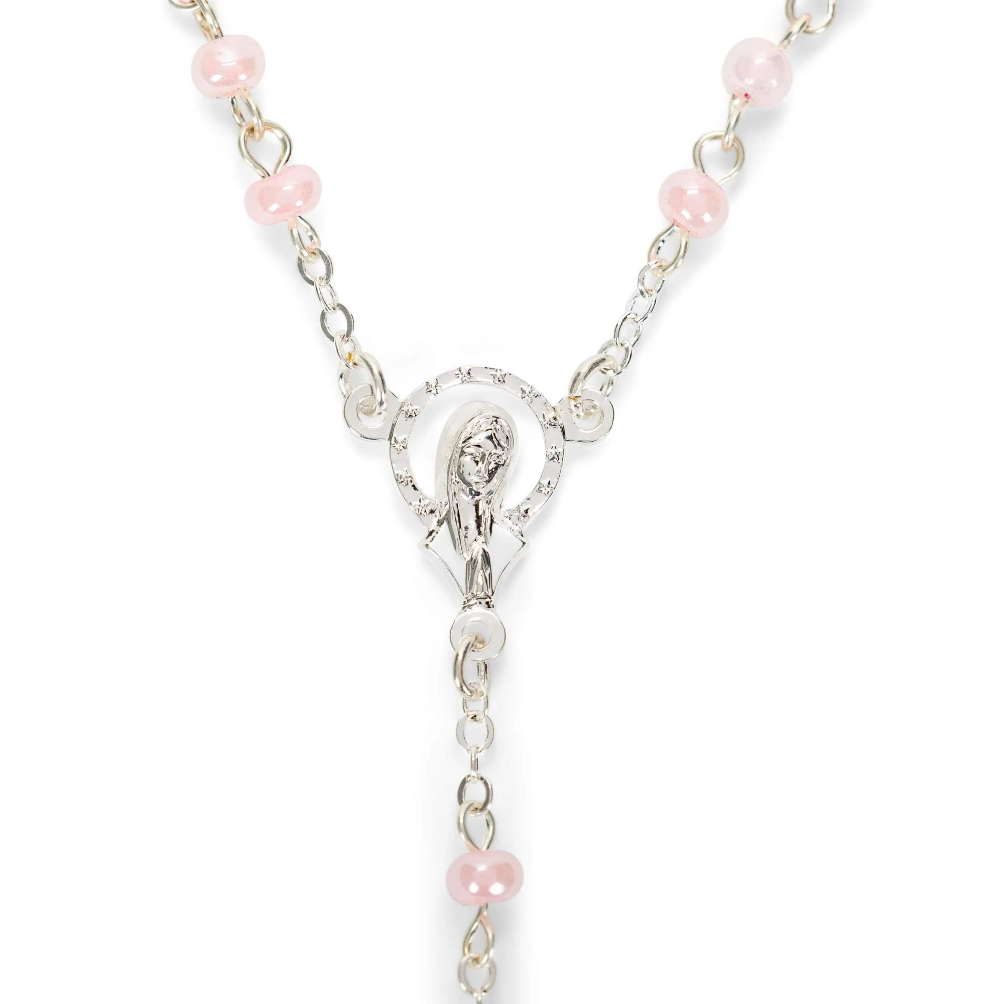 Roman Bless Girl Box with Rosary.75 Inch Height