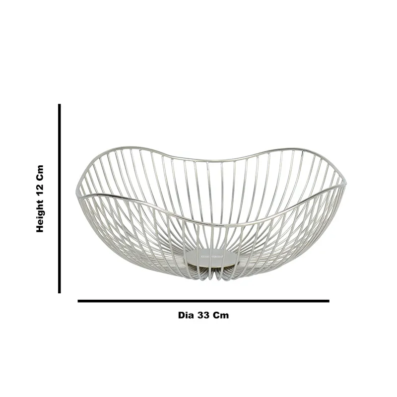 Ruflo Fruit Basket - Silver