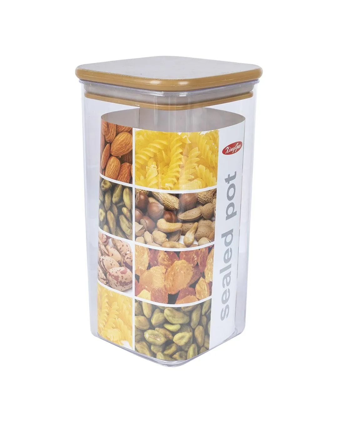 Sealed Container, Brown, Plastic Lid, 1.3 Litre