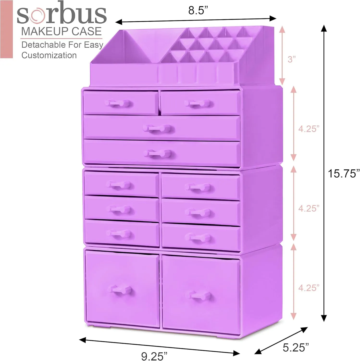 Stackable Makeup Organizer (12 Drawer)