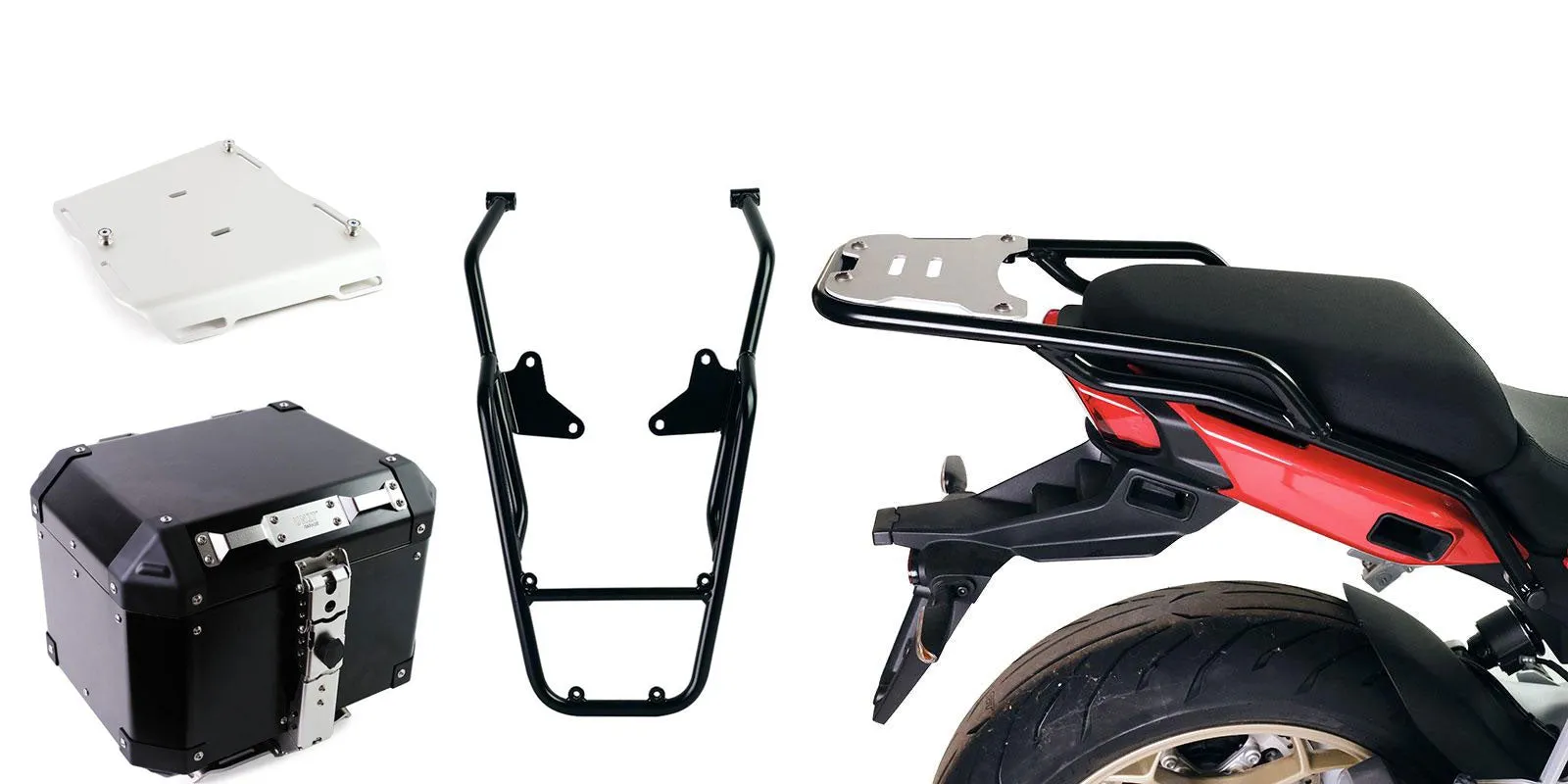 UNIT Garage ATLAS Rear Rack   Passenger Grip - Moto Guzzi V100 Mandello