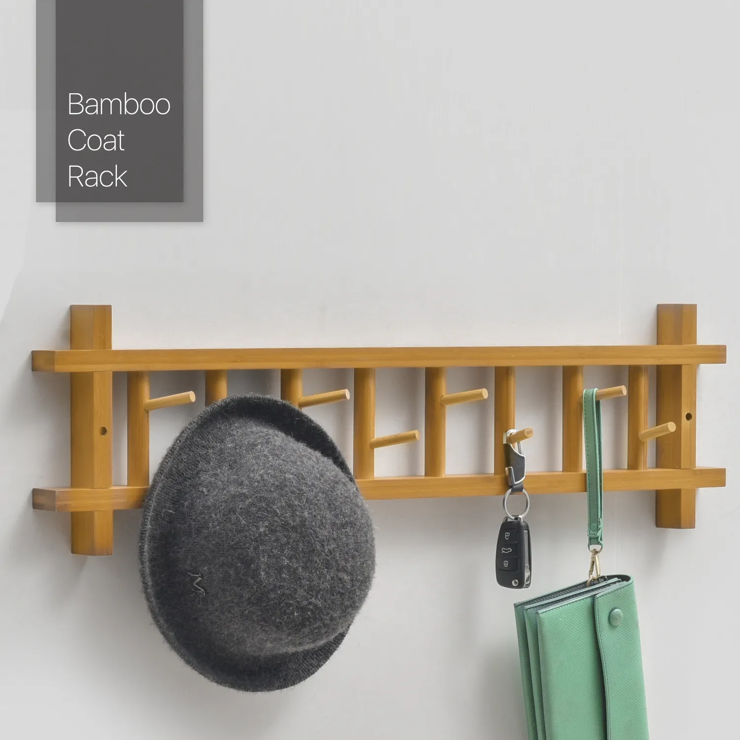 Wall Mounted Coat Hook - # Frame - Natural